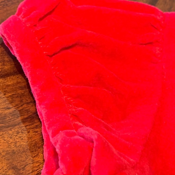 Beautiful Baby Girls Red Velvet Dress Size 24 Months - Picture 7 of 7